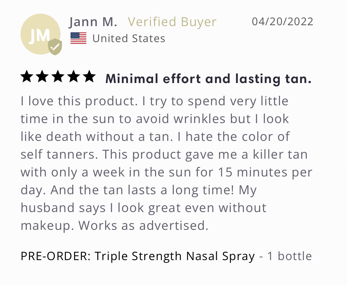 PRE-ORDER: Triple Strength Tanning Nasal Spray
